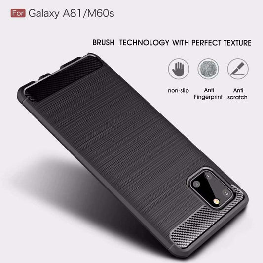 Custodia per Samsung Galaxy Note10 Lite N770, Techsuit, Carbonio, Nera