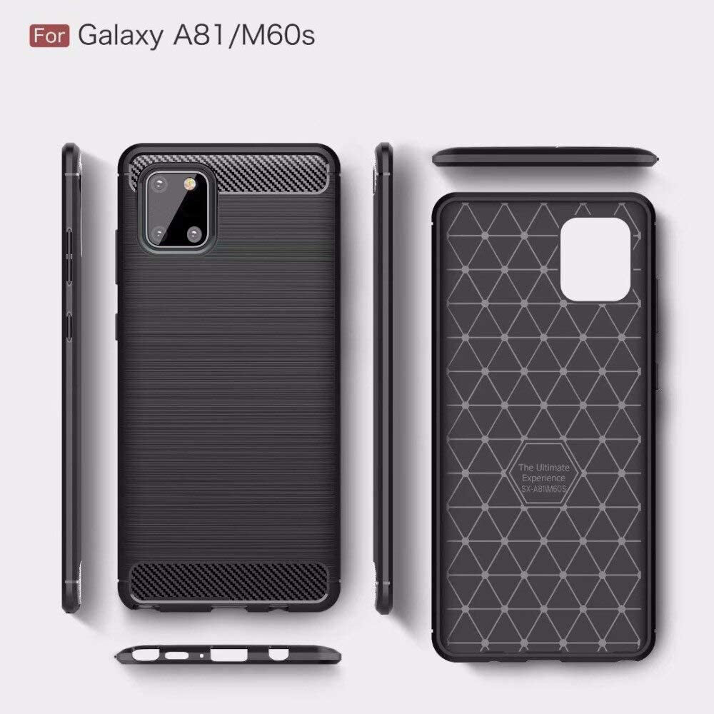 Custodia per Samsung Galaxy Note10 Lite N770, Techsuit, Carbonio, Nera