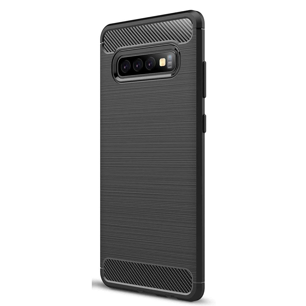 Custodia per Samsung Galaxy S10 G973, Techsuit, Carbonio, Nera
