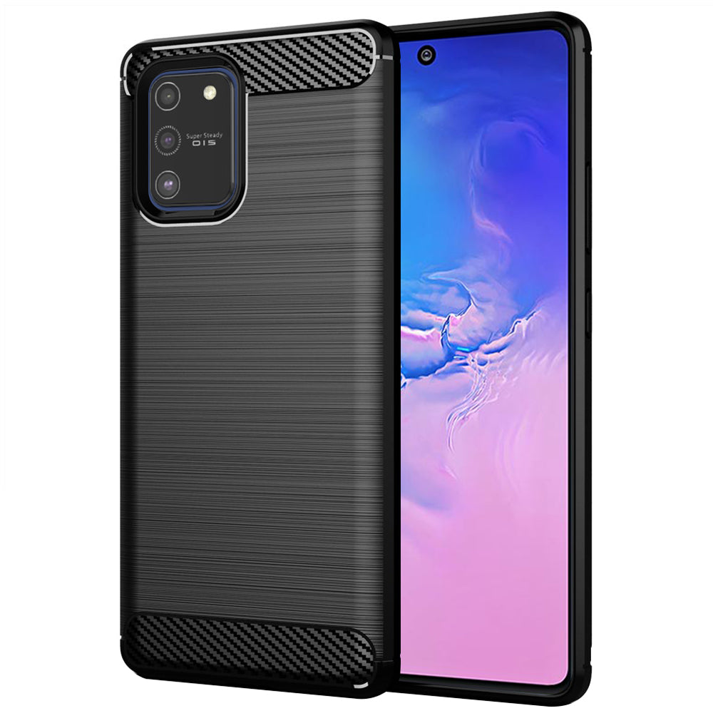 Custodia per Samsung Galaxy S10 Lite G770, Techsuit, Carbonio, Nera