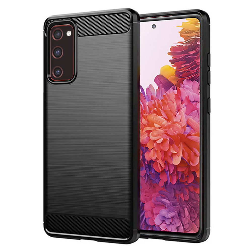 Custodia per Samsung Galaxy S20 FE 2022 G781 / S20 FE 5G G781 / S20 FE G780, Techsuit, Carbonio, Nera