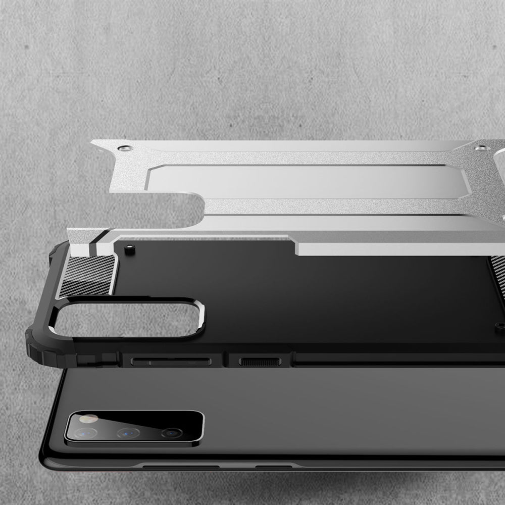 Custodia per Samsung Galaxy S20 FE 2022 G781 / S20 FE 5G G781 / S20 FE G780, Techsuit, Hybrid Armor, Nera