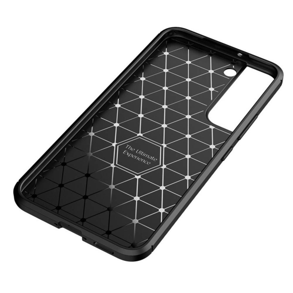 Custodia per Samsung Galaxy S21 5G G991, Techsuit, CarbonFiber, Nera