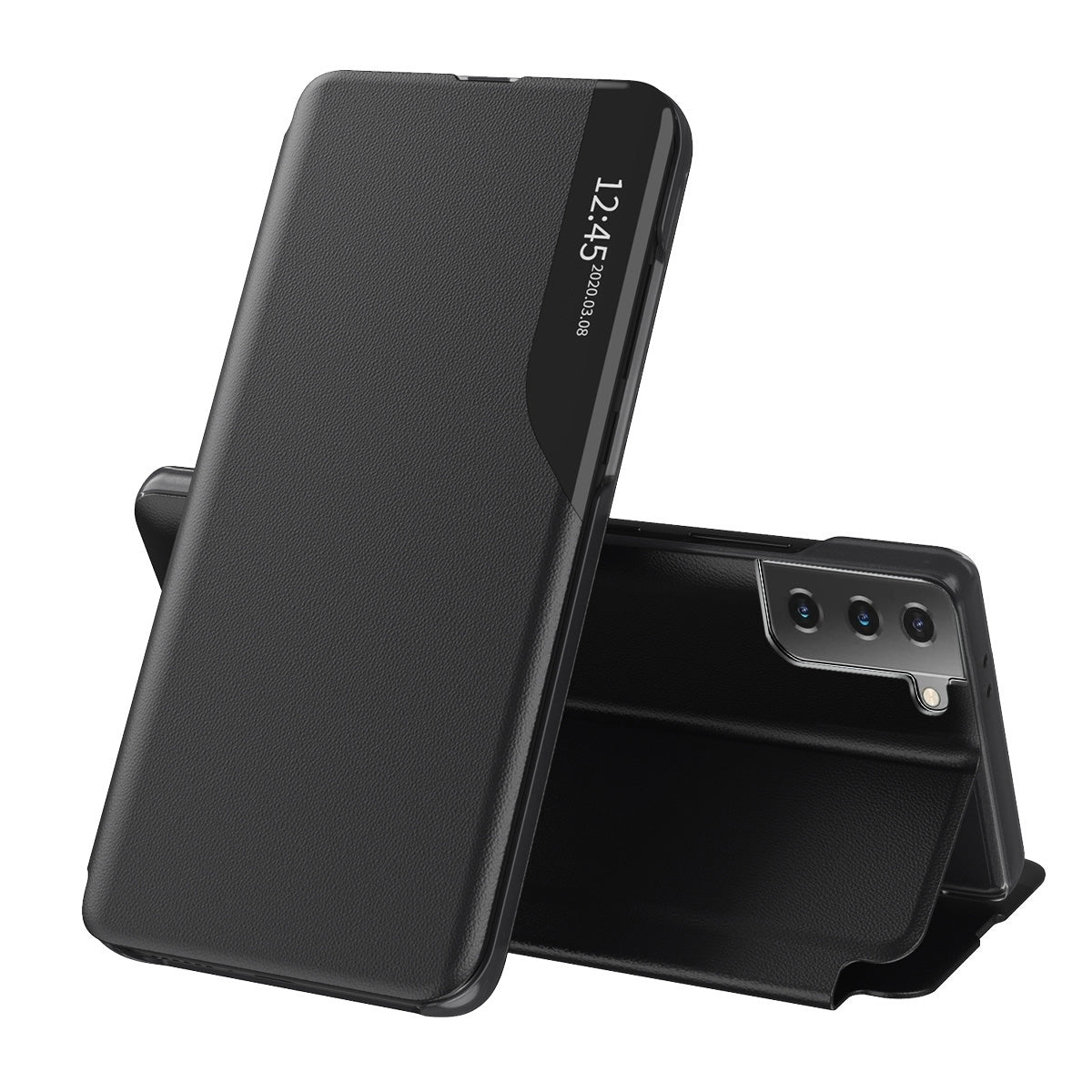 Custodia per Samsung Galaxy S21 5G G991, Techsuit, eFold, Nera