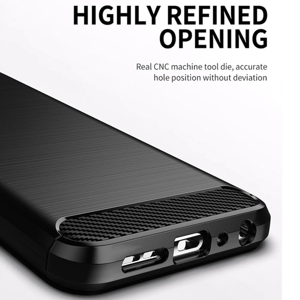Custodia per Samsung Galaxy S21 FE 5G G990, Techsuit, Carbonio, Nera