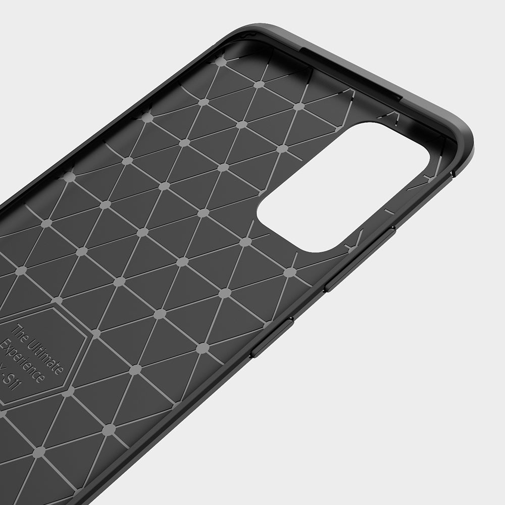 Custodia per Samsung Galaxy S21 Ultra 5G G998, Techsuit, Carbonio, Nera