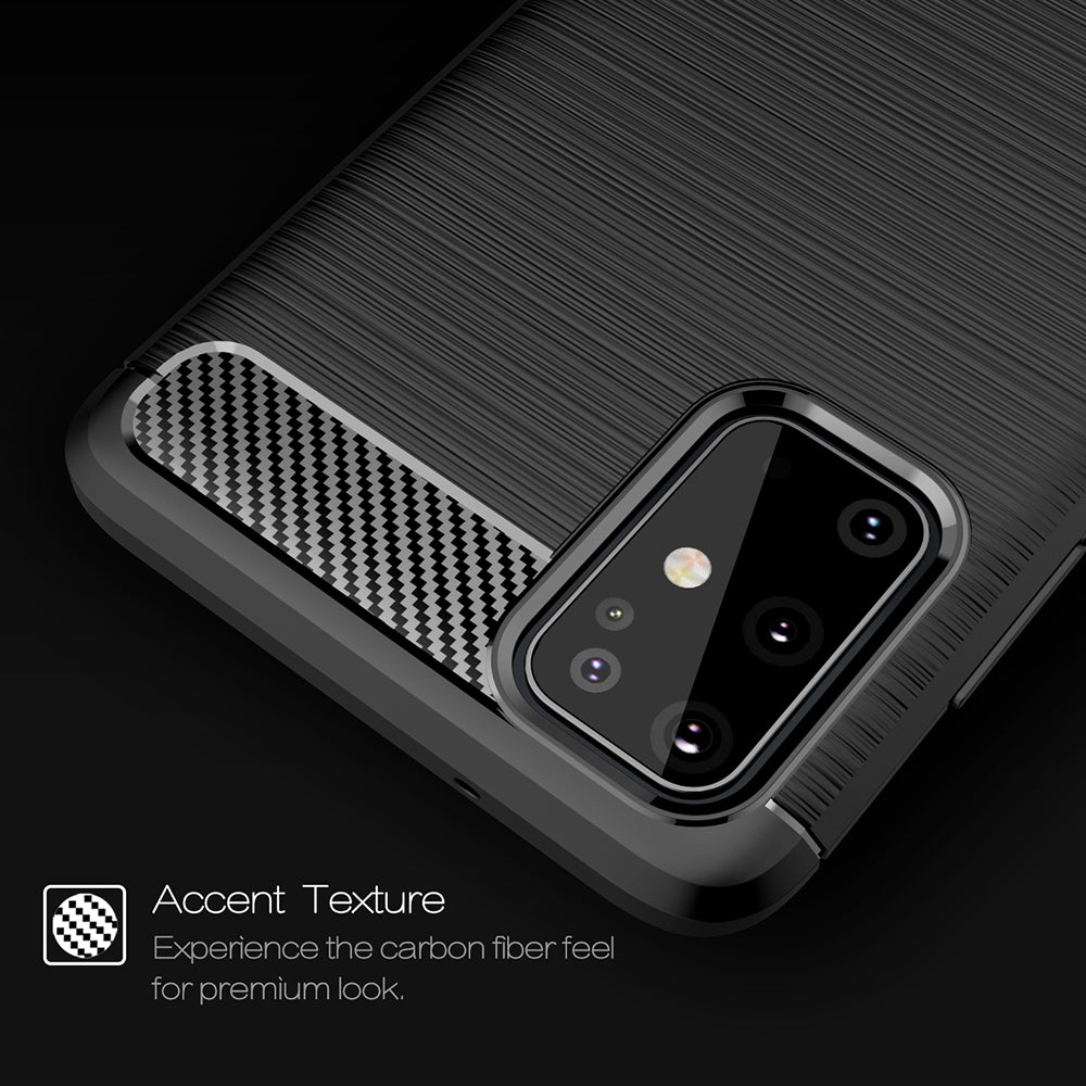 Custodia per Samsung Galaxy S21 Ultra 5G G998, Techsuit, Carbonio, Nera