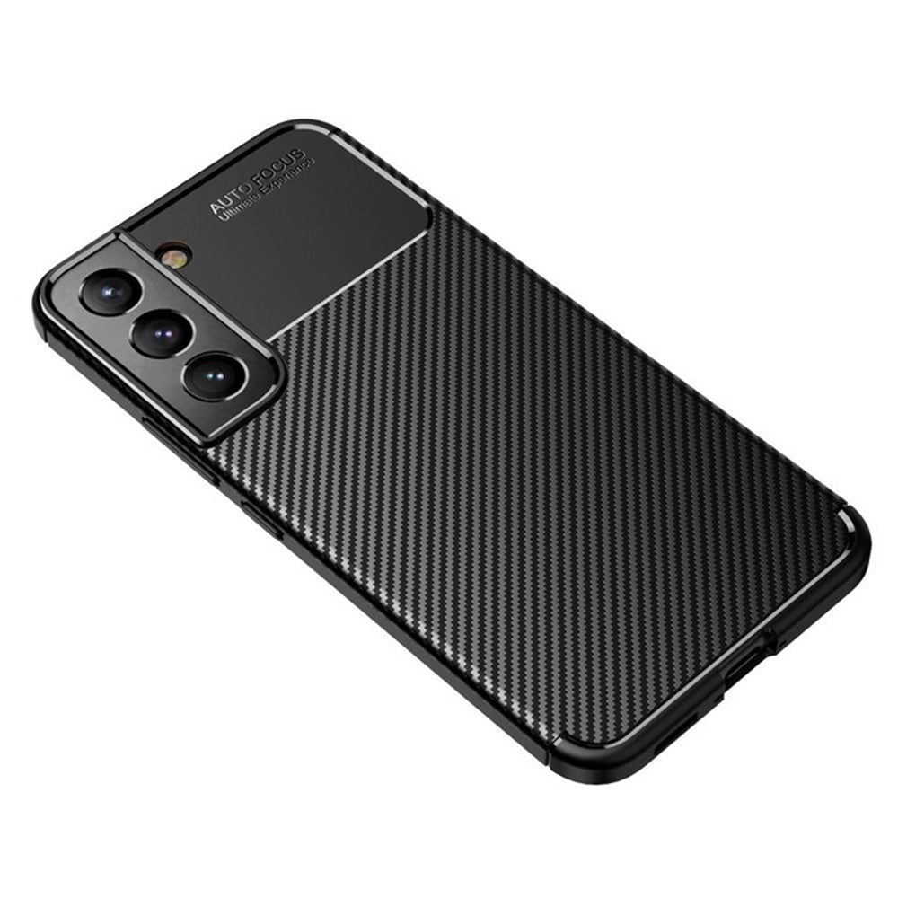 Custodia per Samsung Galaxy S22 5G S901, Techsuit, CarbonFiber, Nera