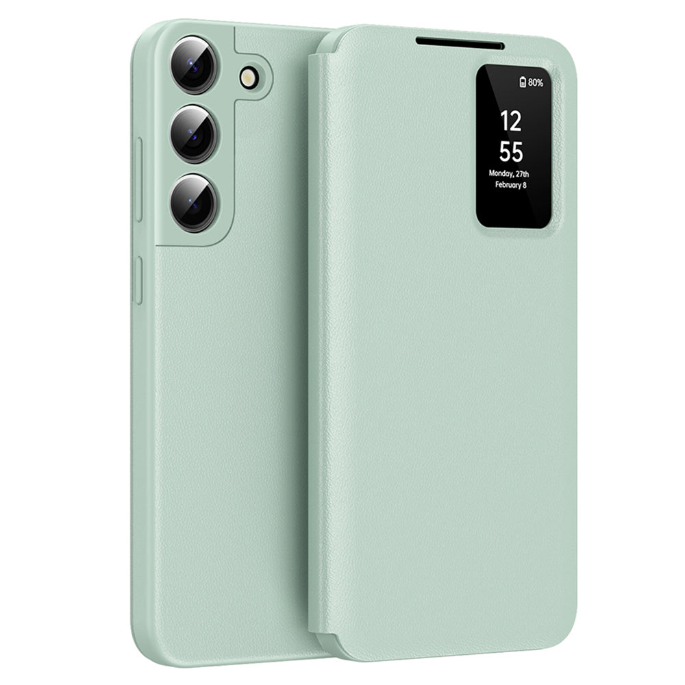 Custodia per Samsung Galaxy S22 5G S901, Techsuit, SmartView, Verde