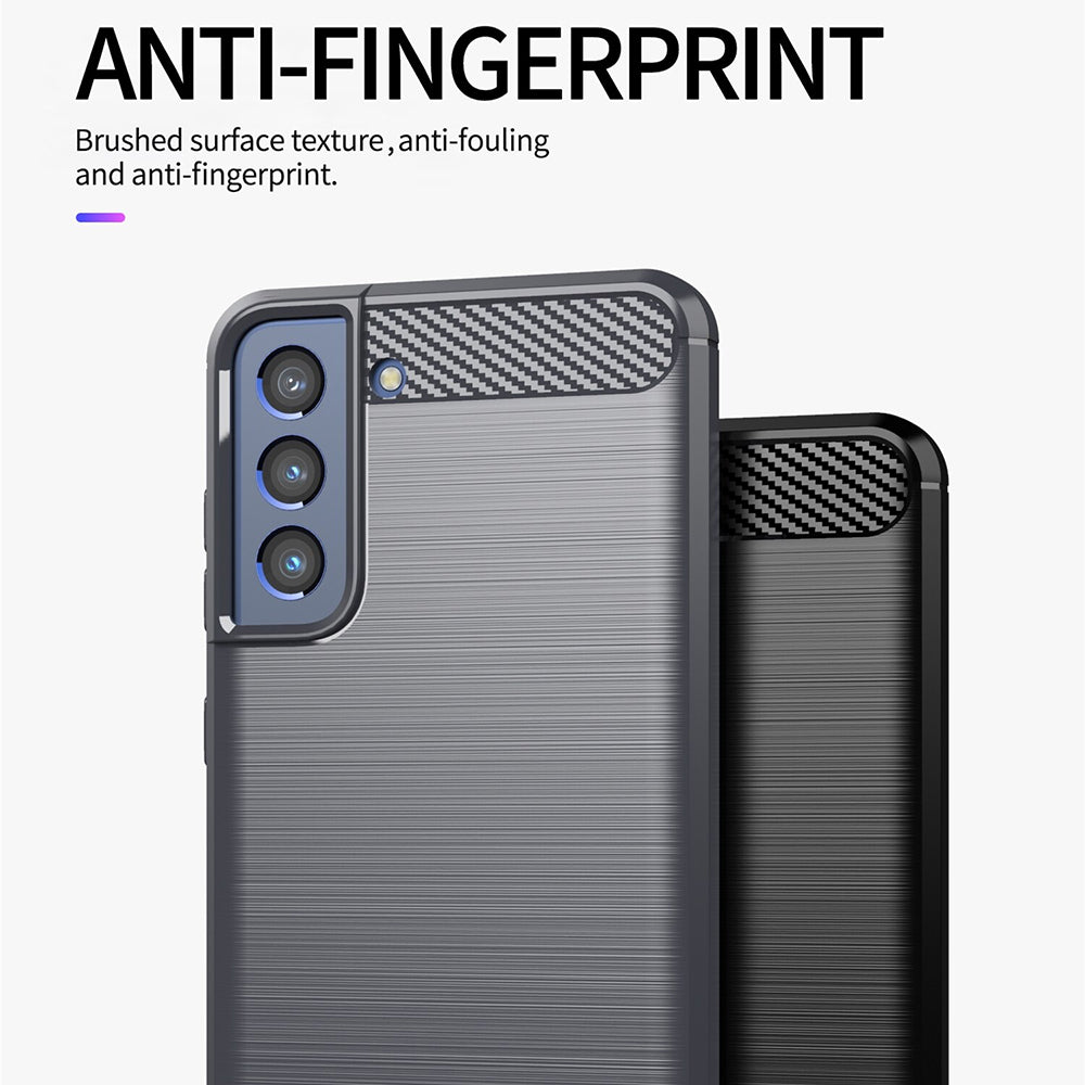 Custodia per Samsung Galaxy S22+ 5G S906, Techsuit, Carbonio, Nera