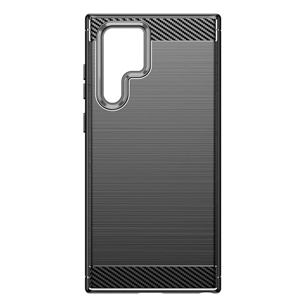 Custodia per Samsung Galaxy S22 Ultra 5G S908, Techsuit, Carbonio, Nera