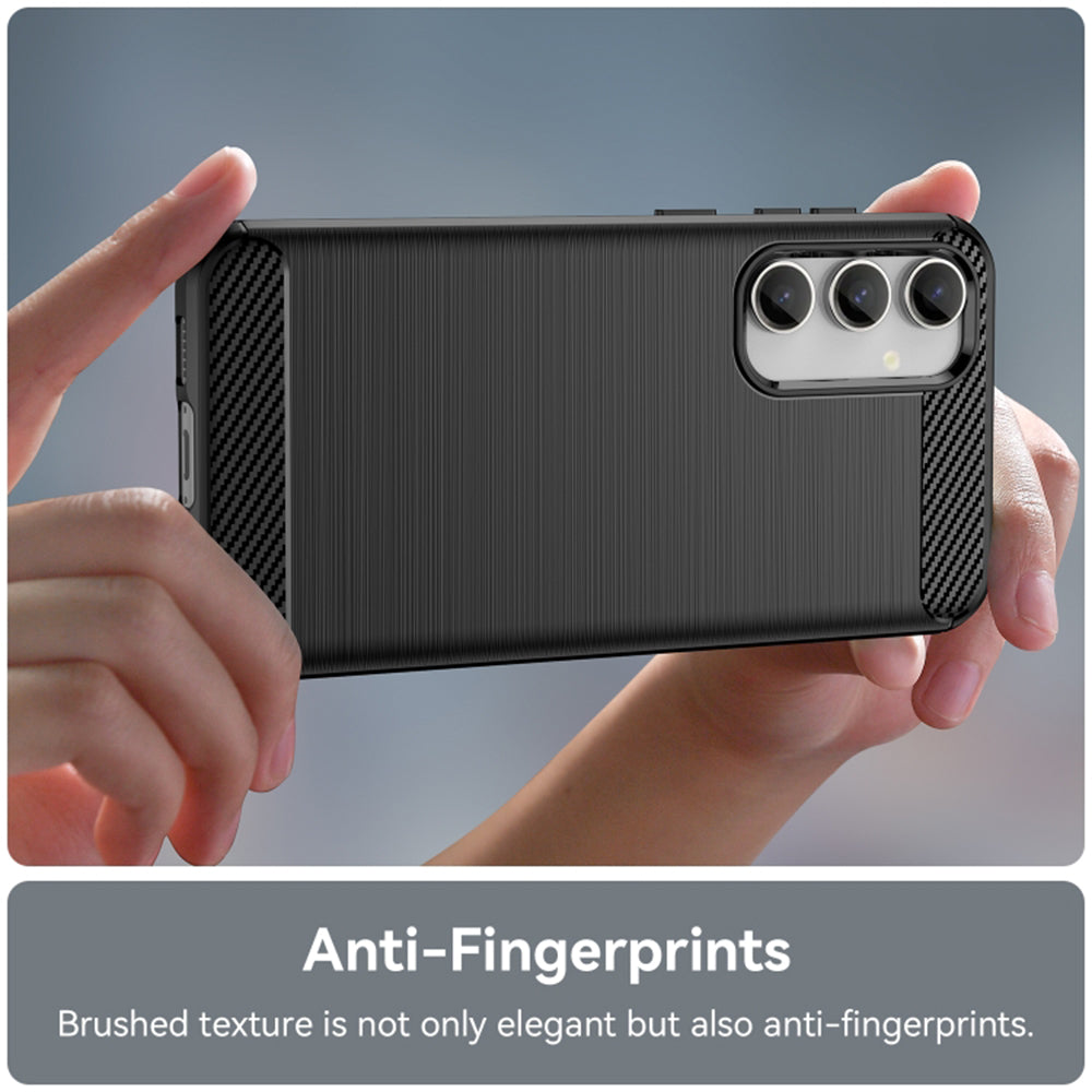 Custodia per Samsung Galaxy S23 FE S711, Techsuit, Carbonio, Nera