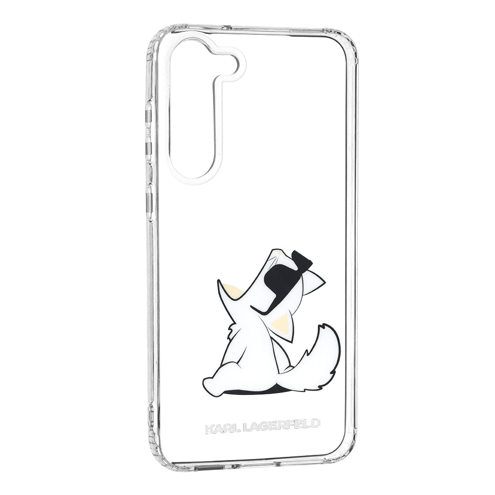 Custodia per Samsung Galaxy S23+ S916, Karl Lagerfeld, Choupette Eat, Trasparente