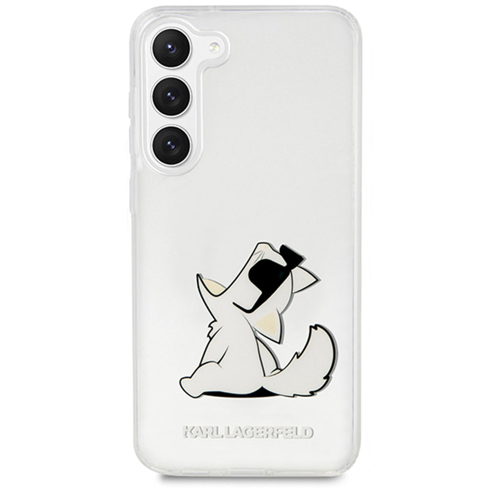 Custodia per Samsung Galaxy S23+ S916, Karl Lagerfeld, Choupette Eat, Trasparente
