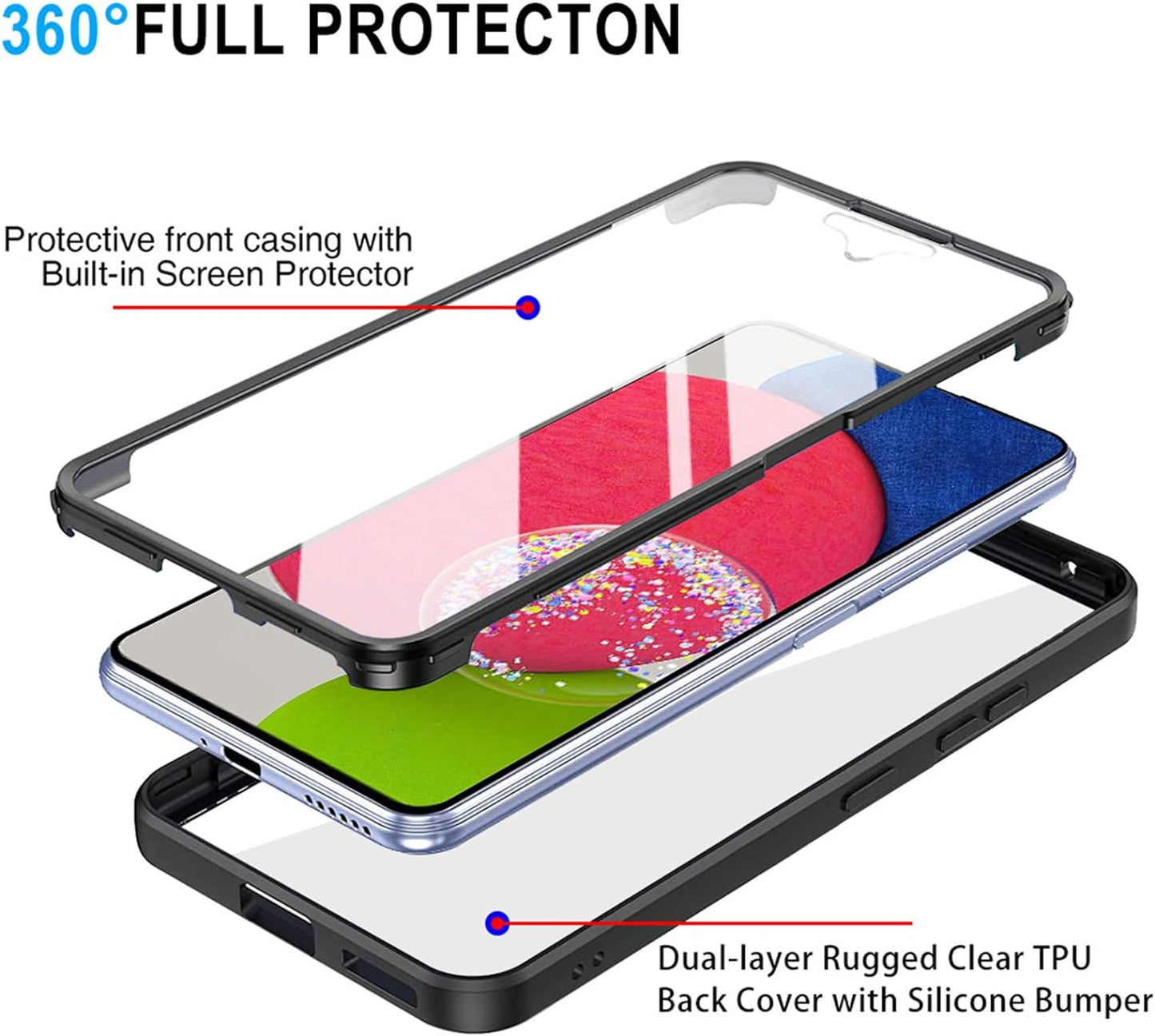 Custodia per Samsung Galaxy S23+ S916, Techsuit, ColorVerse 360, Blu