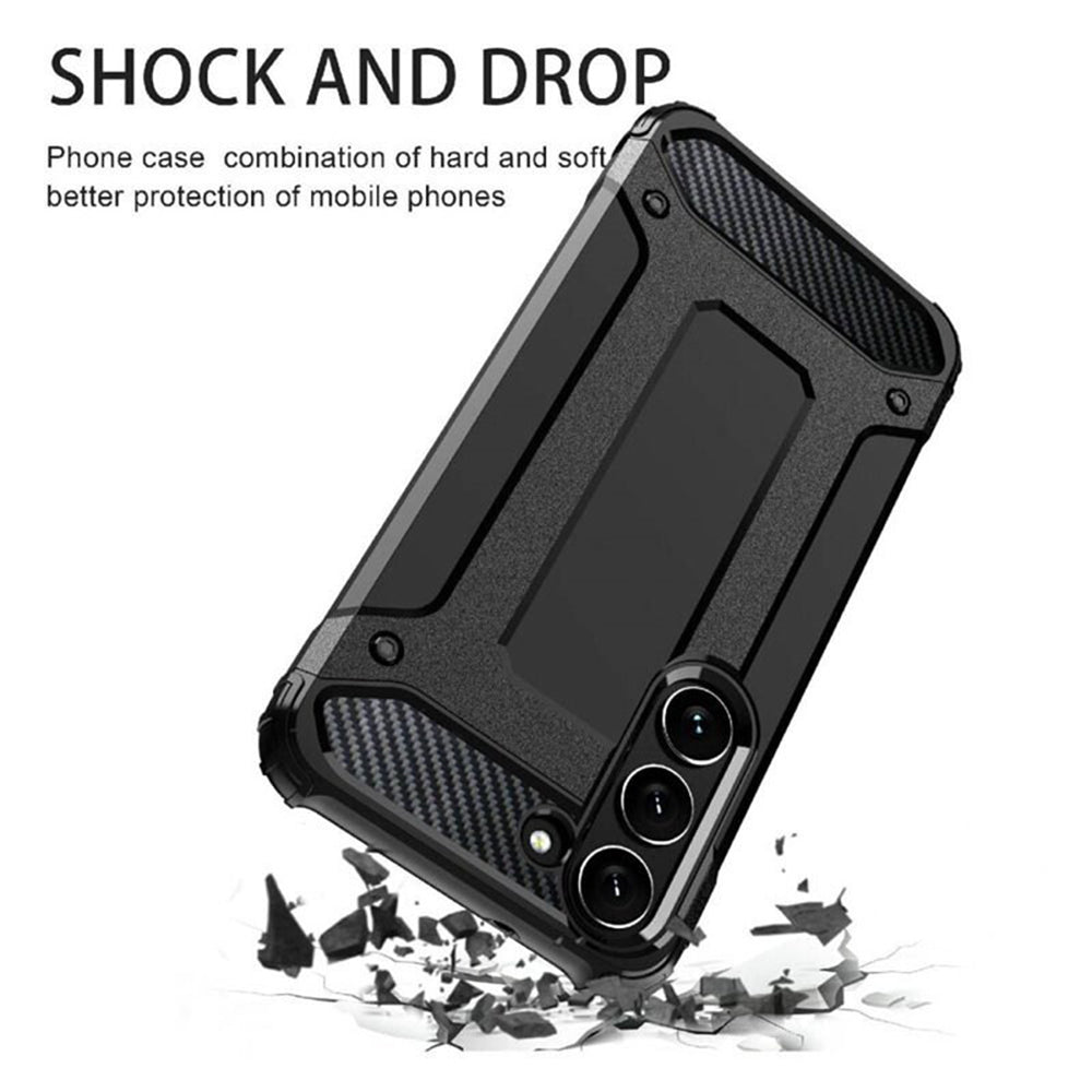 Custodia per Samsung Galaxy S23+ S916, Techsuit, Hybrid Armor, Nera
