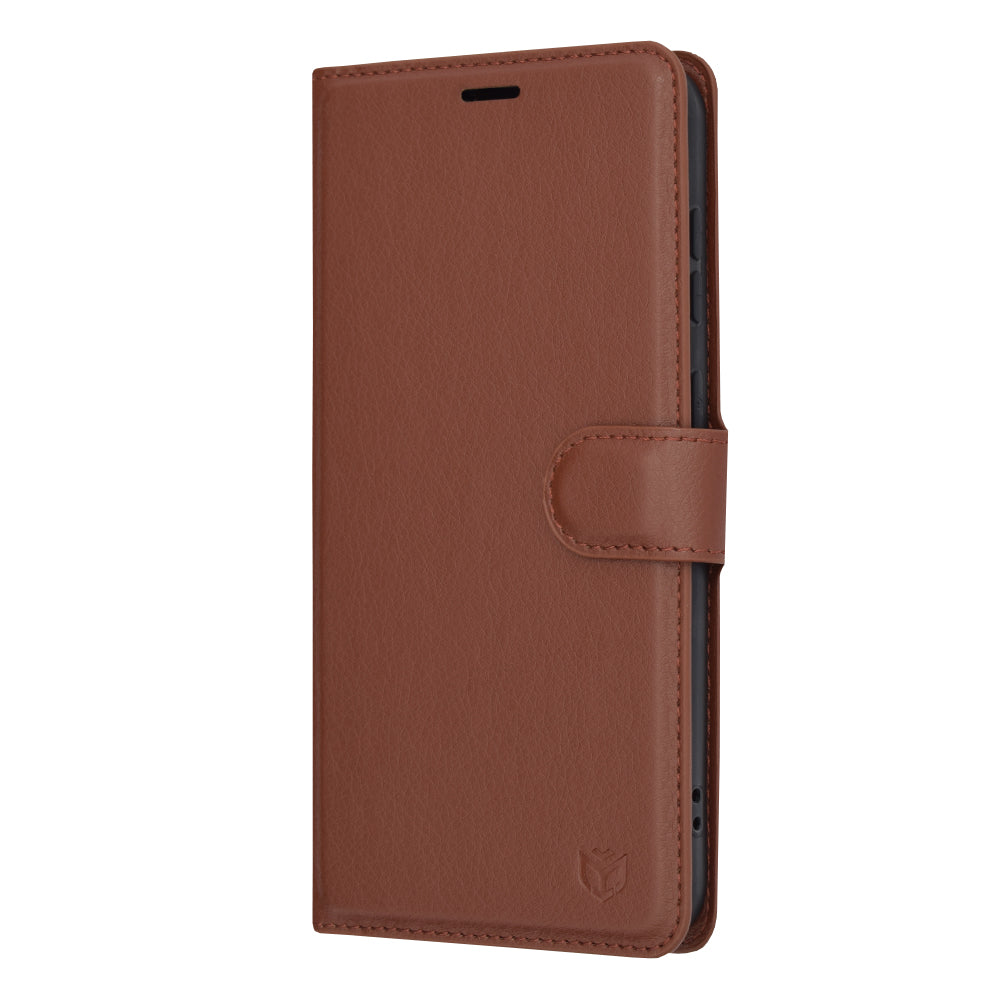 Custodia per Samsung Galaxy S23+ S916, Techsuit, Leather Folio, Marrone