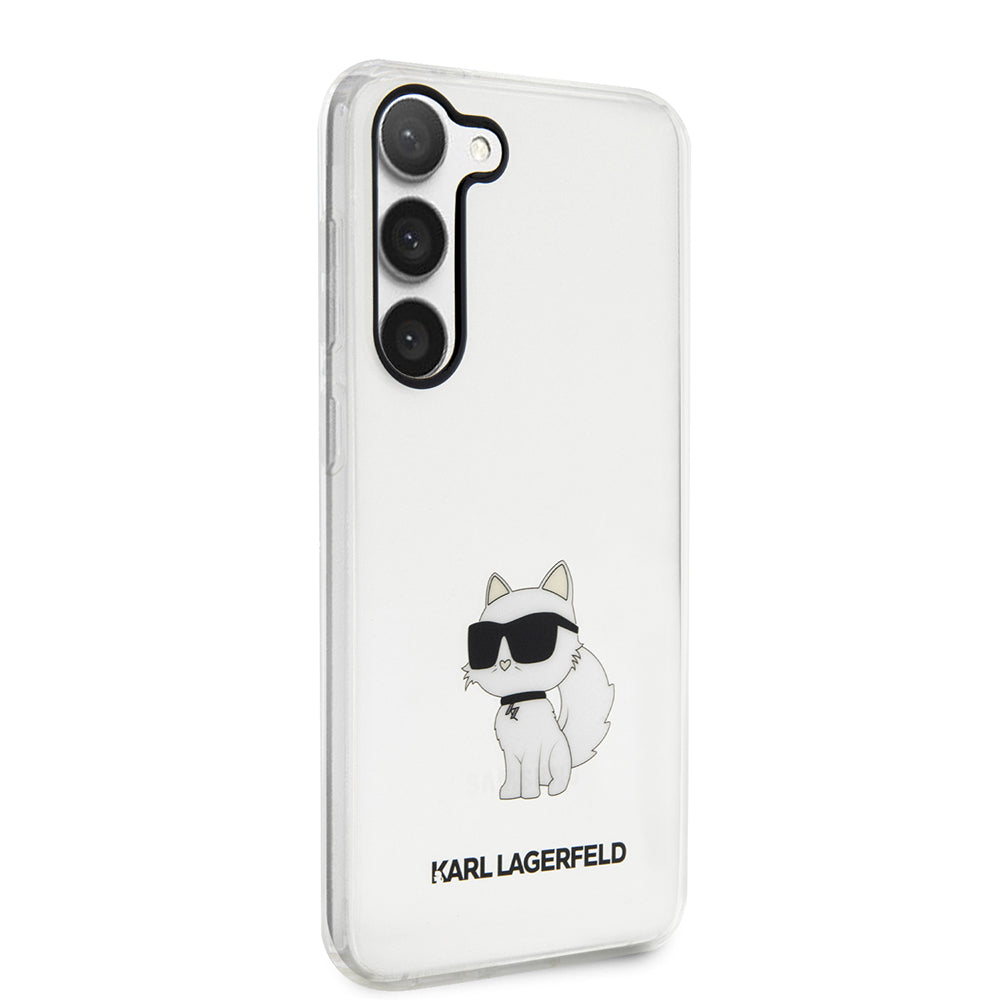 Custodia per Samsung Galaxy S23 S911, Karl Lagerfeld, Ikonik Choupette, Trasparente