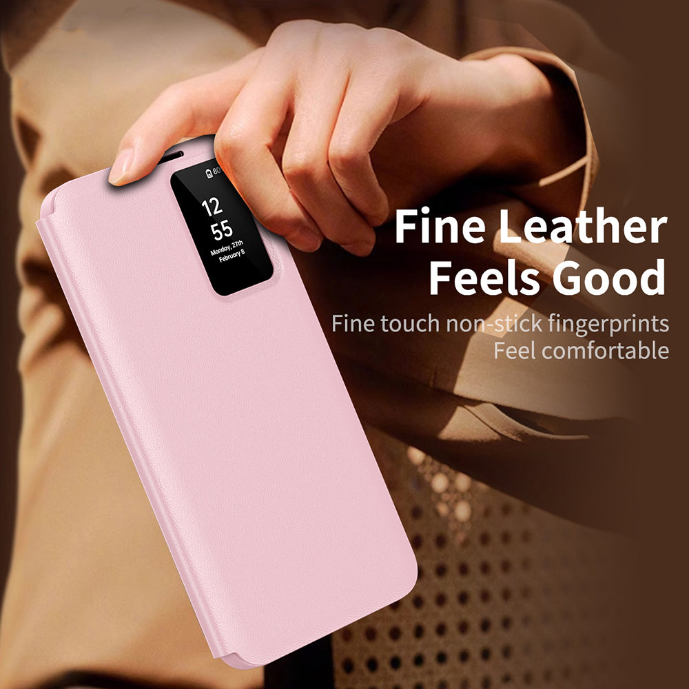 Custodia per Samsung Galaxy S23 S911, Techsuit, SmartView, Rosa
