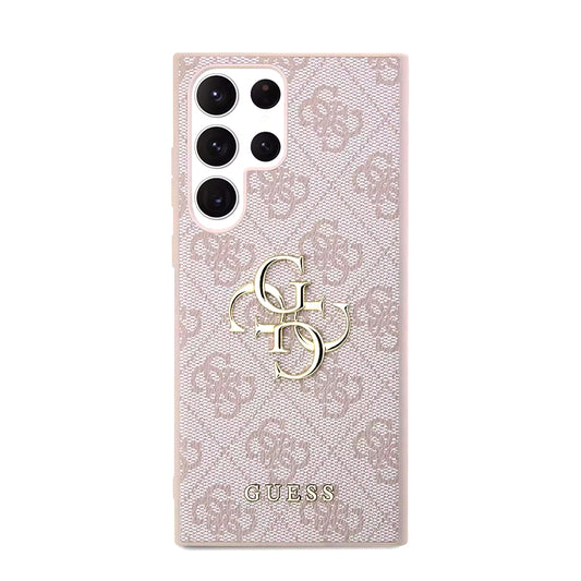 Custodia per Samsung Galaxy S23 Ultra S918, Guess, 4G Big Logo, Rosa