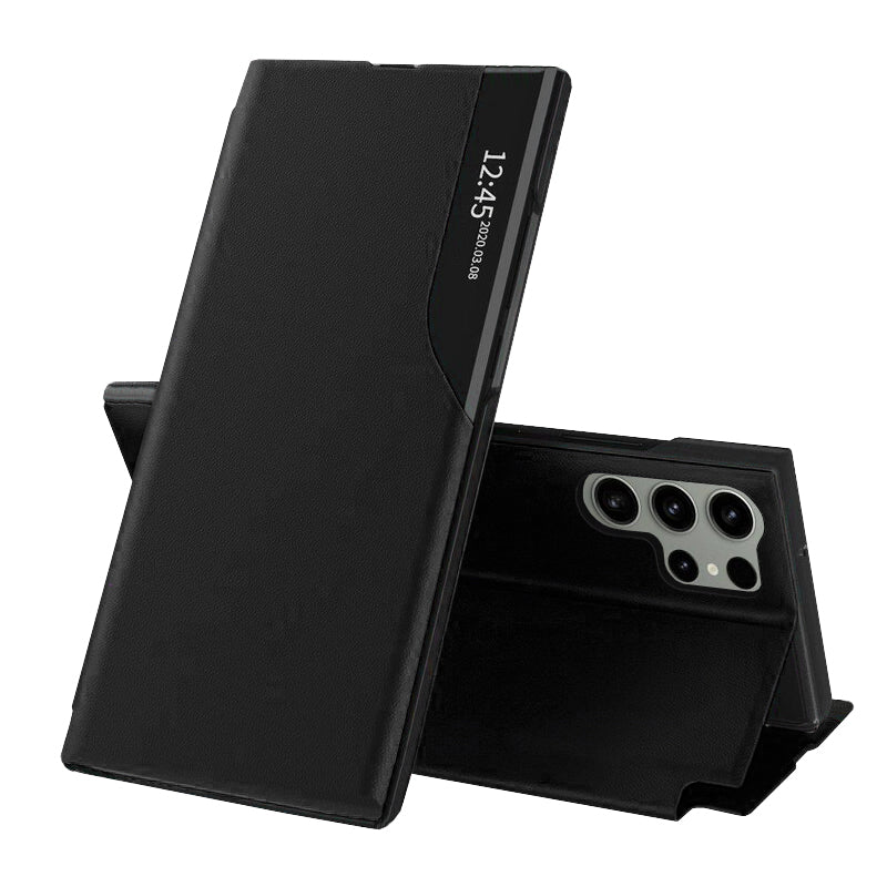 Custodia per Samsung Galaxy S23 Ultra S918, Techsuit, eFold, Nera
