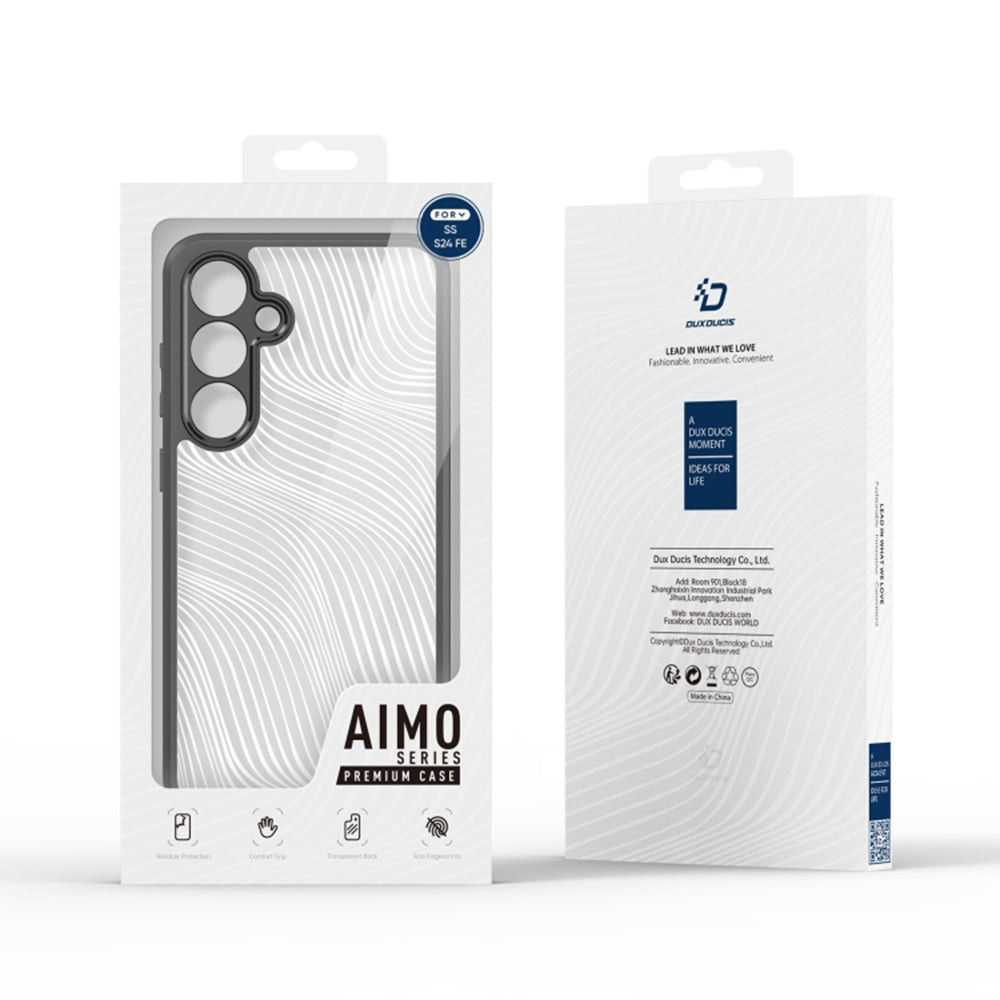 Custodia per Samsung Galaxy S24 FE S721, DUX DUCIS, Aimo, Nera