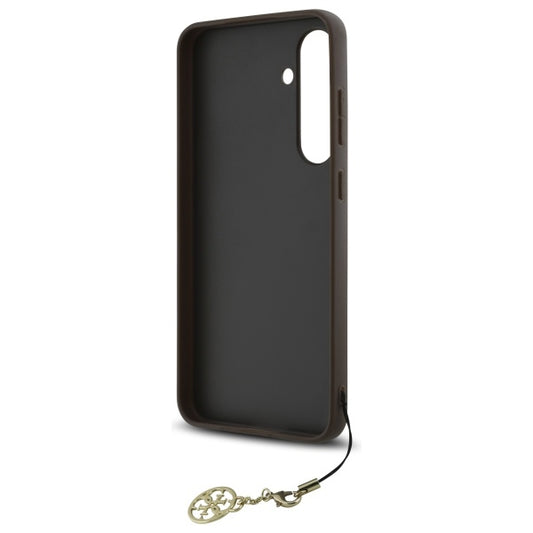 Custodia per Samsung Galaxy S24 FE S721, Guess, 4G Charm, Marrone