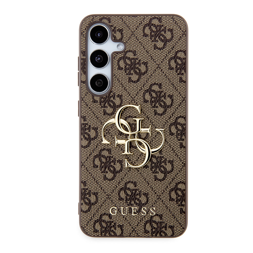 Custodia per Samsung Galaxy S24+ S926, Guess, 4G Big Logo, Marrone