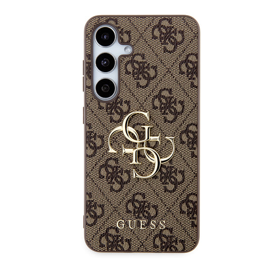 Custodia per Samsung Galaxy S24+ S926, Guess, 4G Big Logo, Marrone
