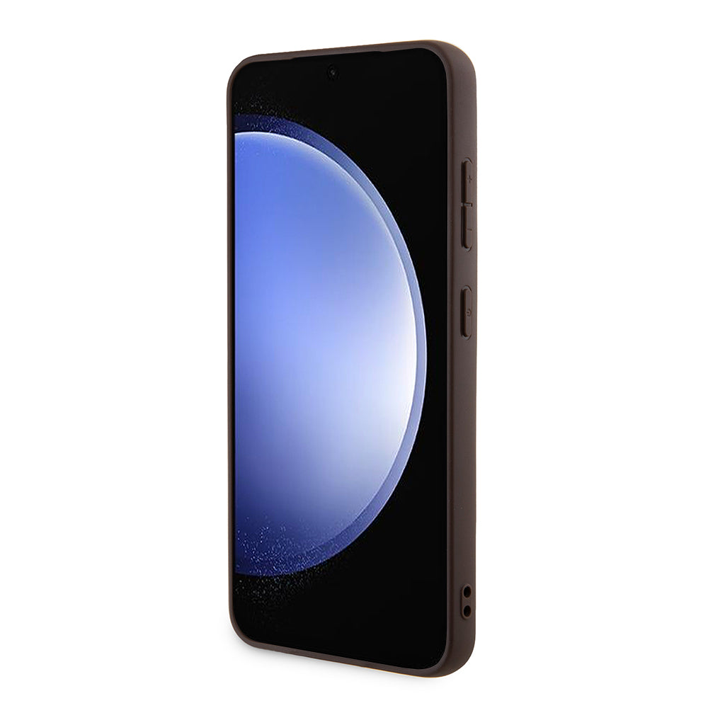 Custodia per Samsung Galaxy S24+ S926, Guess, 4G Big Logo, Marrone