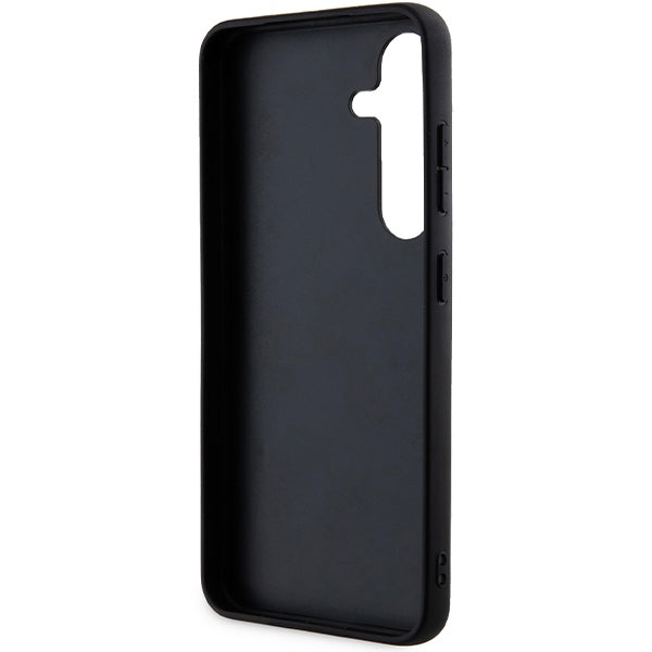 Custodia per Samsung Galaxy S24+ S926, Karl Lagerfeld, Glitter Ikonik Karl Logo, Nera