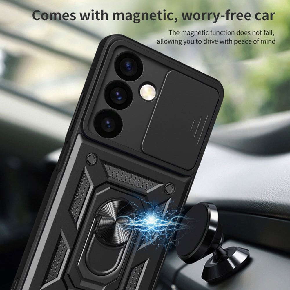 Custodia per Samsung Galaxy S24+ S926, Techsuit, CamShield, Nera
