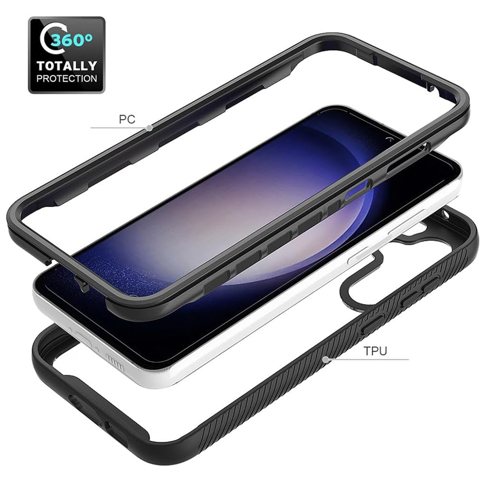 Custodia per Samsung Galaxy S24+ S926, Techsuit, Defense360 Pro, Nera