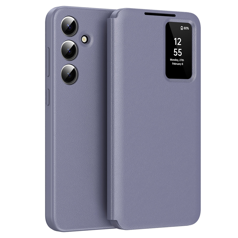 Custodia per Samsung Galaxy S24+ S926, Techsuit, SmartView, Viola