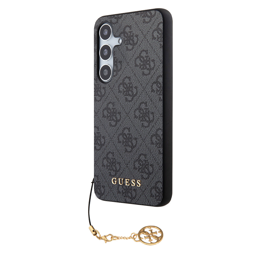 Custodia per Samsung Galaxy S24 S921, Guess, 4G Charm, Nera