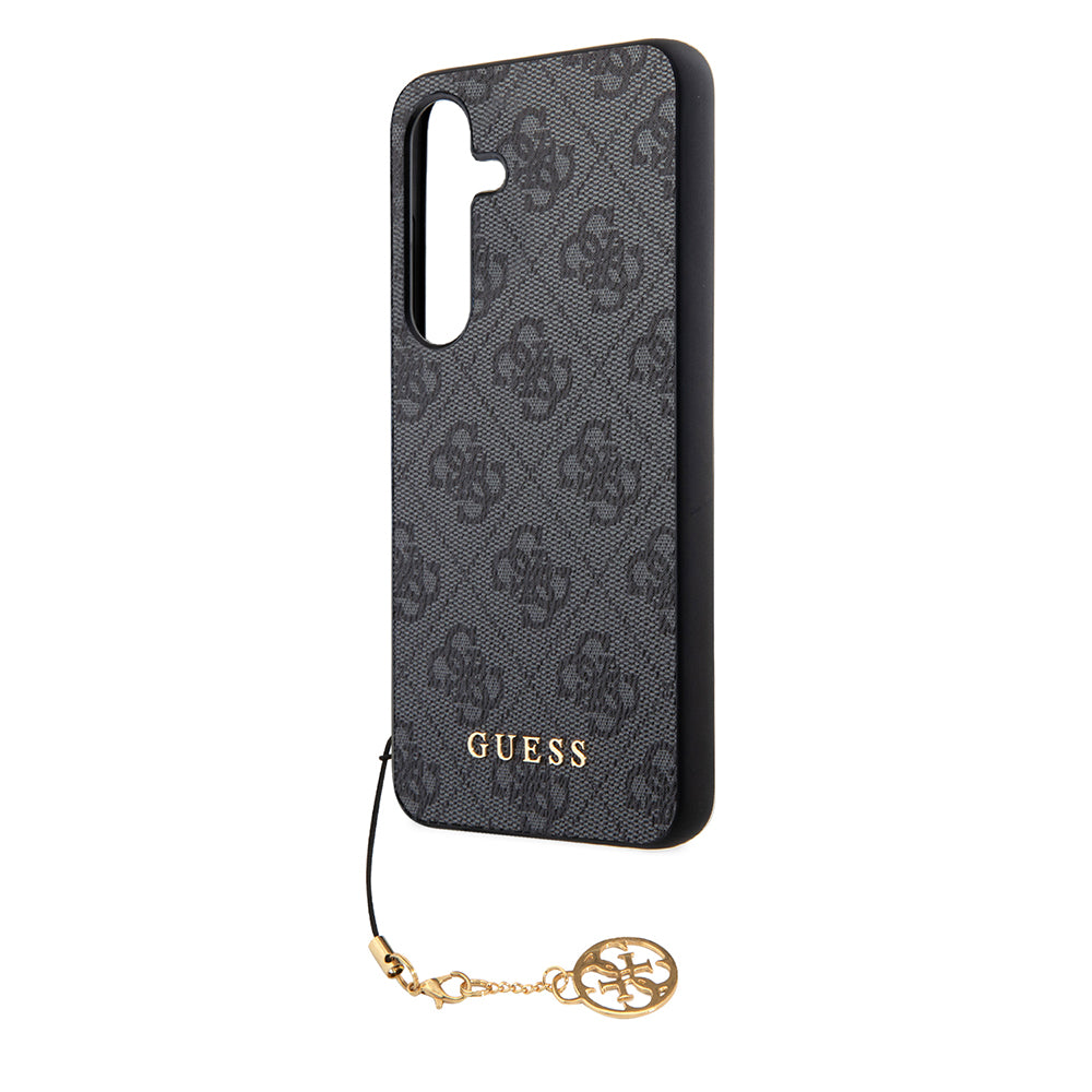 Custodia per Samsung Galaxy S24 S921, Guess, 4G Charm, Nera