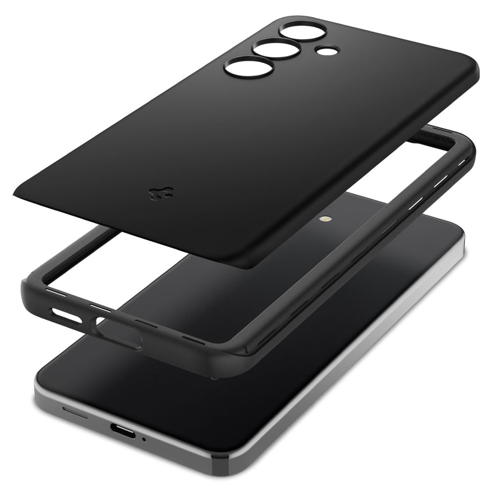Custodia per Samsung Galaxy S24 S921, Spigen, Thin Fit, Nera ACS07341