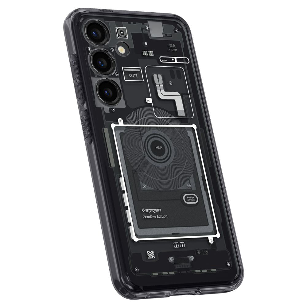 Custodia per Samsung Galaxy S24 S921, Spigen, Ultra Hybrid Zero One, Nera Opaca ACS07350