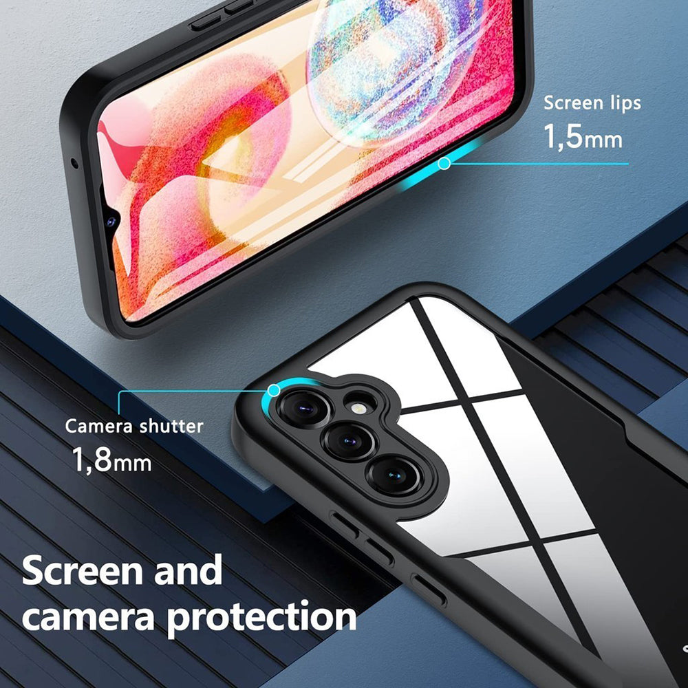 Custodia per Samsung Galaxy S24 S921, Techsuit, ColorVerse 360, Nera