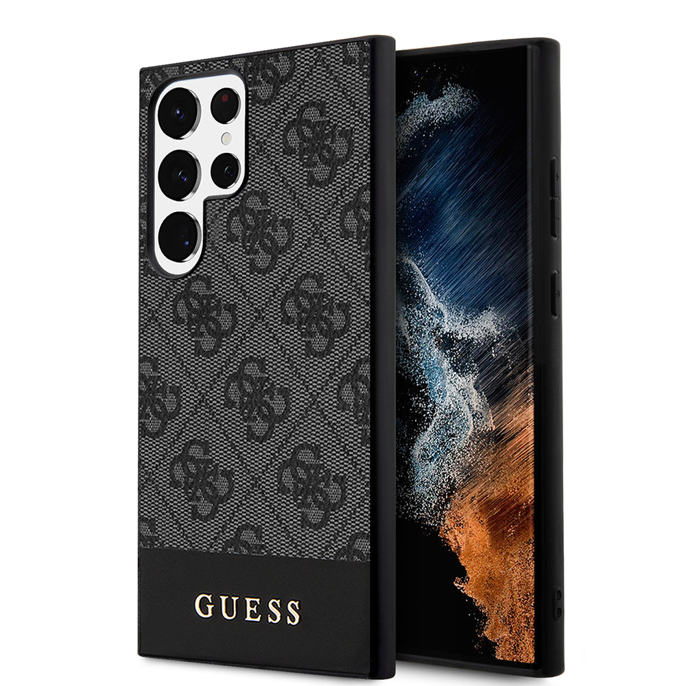 Custodia per Samsung Galaxy S24 Ultra S928, Guess, 4G Stripe, Nera
