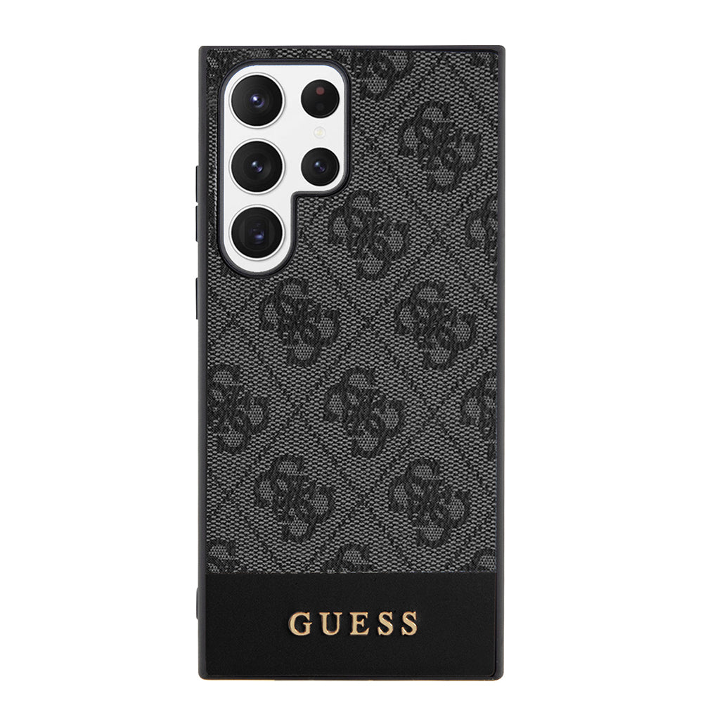 Custodia per Samsung Galaxy S24 Ultra S928, Guess, 4G Stripe, Nera