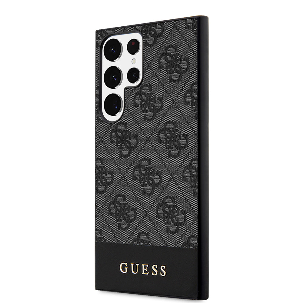 Custodia per Samsung Galaxy S24 Ultra S928, Guess, 4G Stripe, Nera
