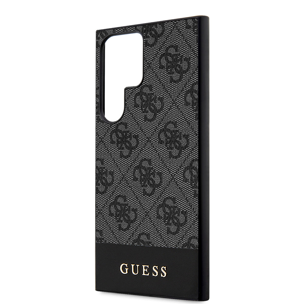 Custodia per Samsung Galaxy S24 Ultra S928, Guess, 4G Stripe, Nera