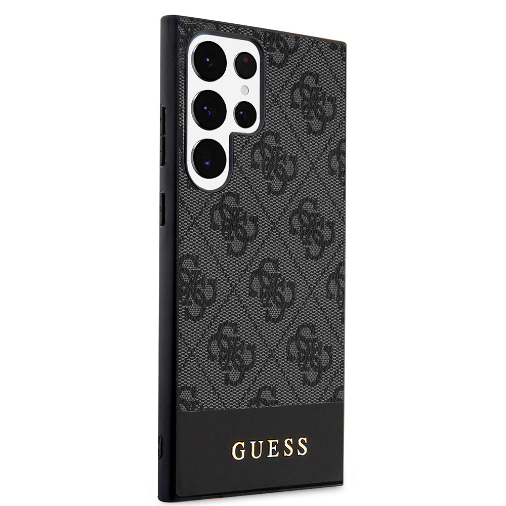 Custodia per Samsung Galaxy S24 Ultra S928, Guess, 4G Stripe, Nera