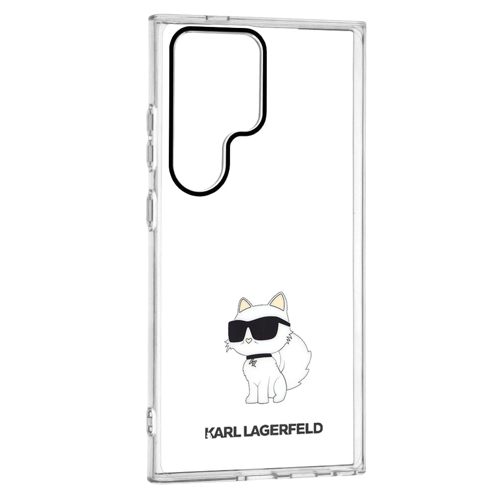 Custodia per Samsung Galaxy S24 Ultra S928, Karl Lagerfeld, IML Luxury Choupette, Trasparente