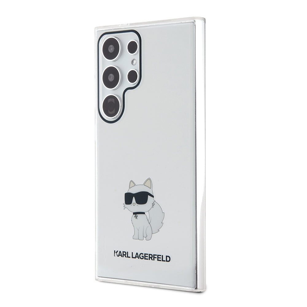 Custodia per Samsung Galaxy S24 Ultra S928, Karl Lagerfeld, IML Luxury Choupette, Trasparente