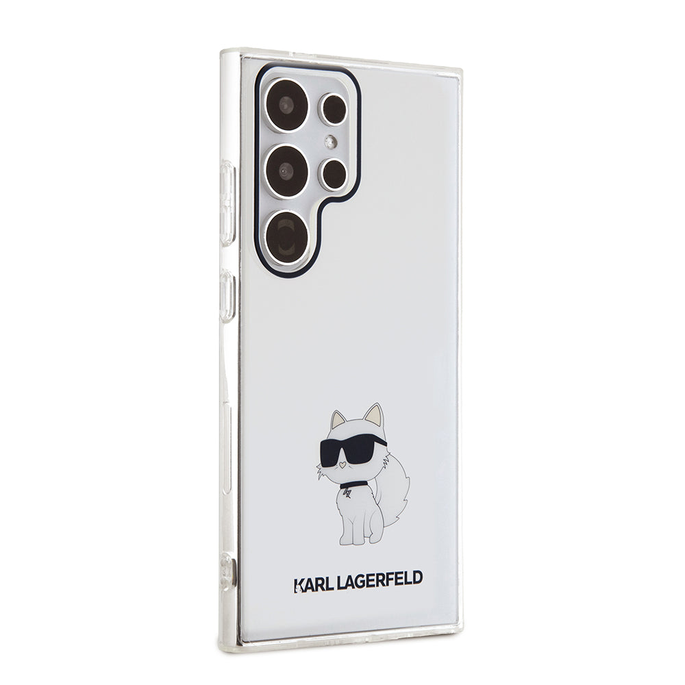 Custodia per Samsung Galaxy S24 Ultra S928, Karl Lagerfeld, IML Luxury Choupette, Trasparente