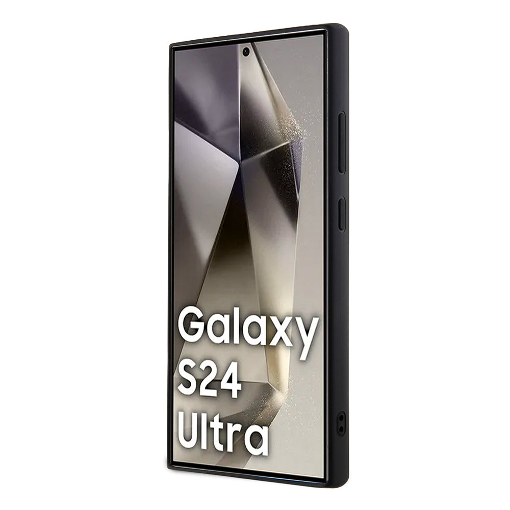 Custodia per Samsung Galaxy S24 Ultra S928, Karl Lagerfeld, Rhinestone Metal Plate, Nera