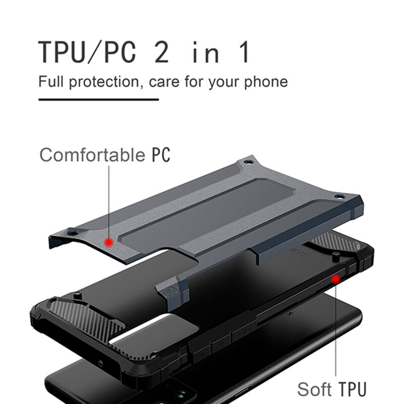 Custodia per Samsung Galaxy S24 Ultra S928, Techsuit, Hybrid Armor, Nera