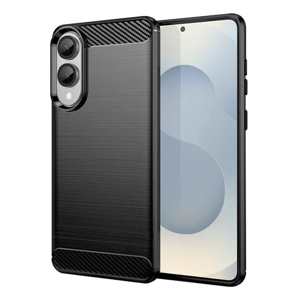 Custodia per Samsung Galaxy S25 Edge S937, Techsuit, Carbonio, Nera